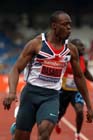 James Dasaolu breaking 10 seconds in the 100 metres at the Sainsbury's British Championships, Birmingham.